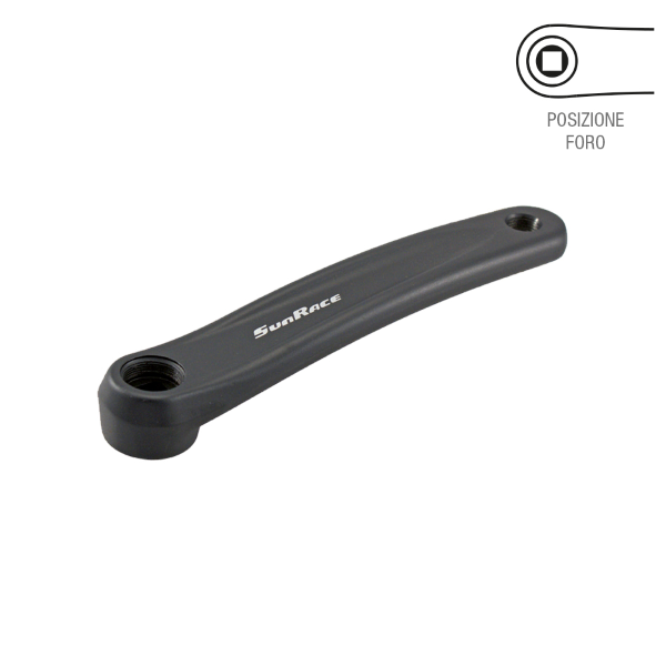 Sunrace - Left Crank Arm ALUMINUM M50 SQUARE TAPER