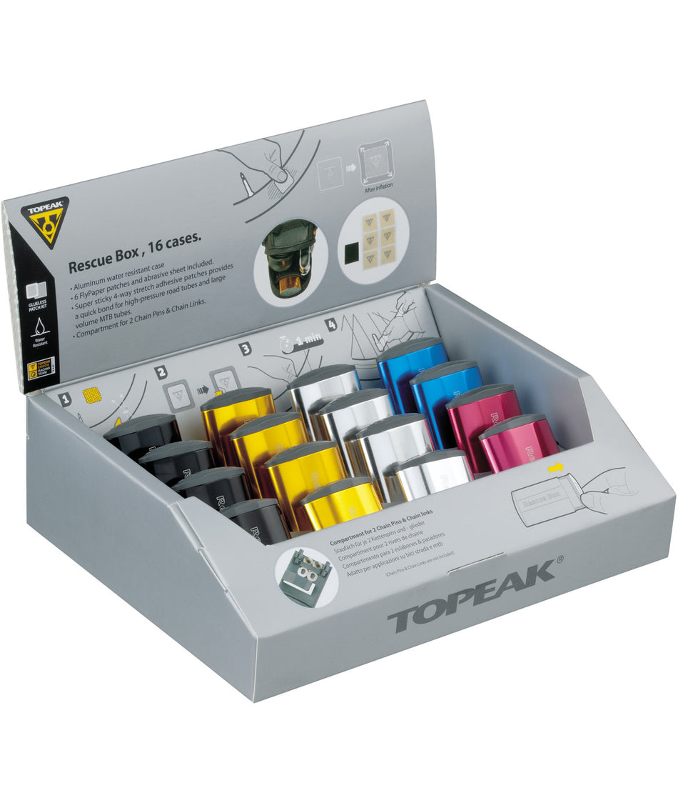 Topeak RESCUE BOX counter display box 16 cases