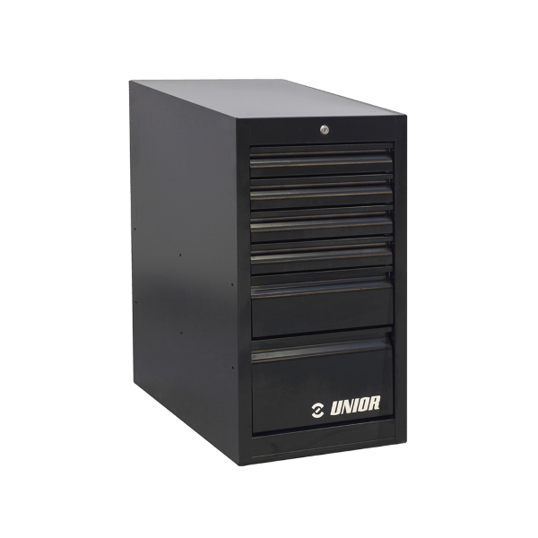 Unior - Narrow Drawer Unit 990ND6-BLACK 6 drawers - Black