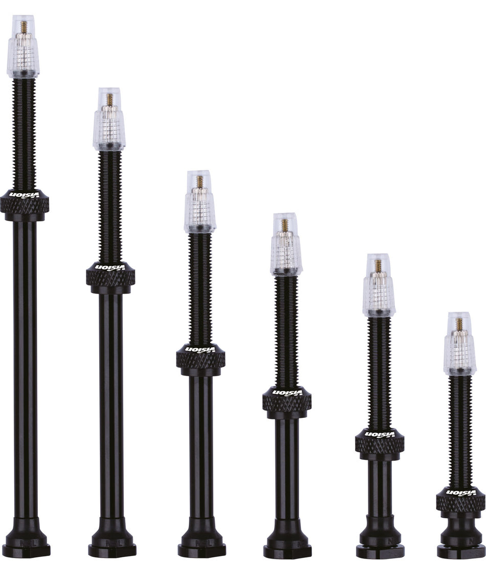 ALU valve + extension for carbon tubeless clincher rims