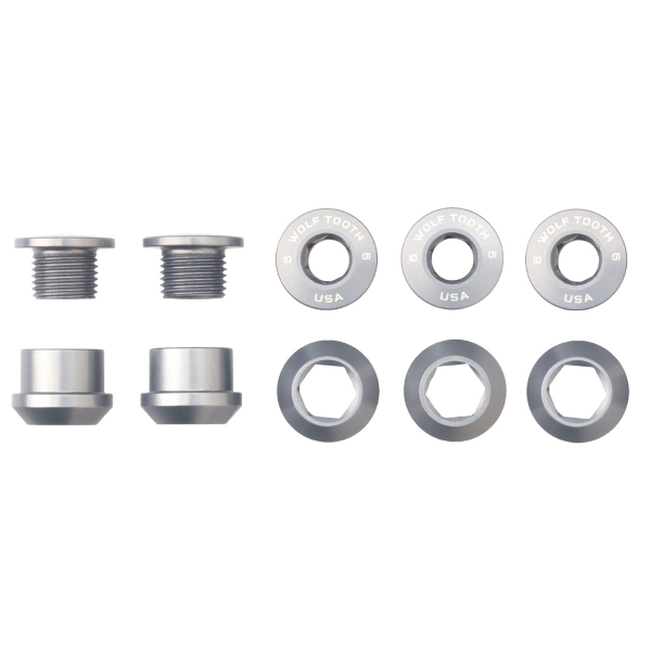 Wolftooth - Kit viti e dadi corone 5pz 6mm M8x0,75.