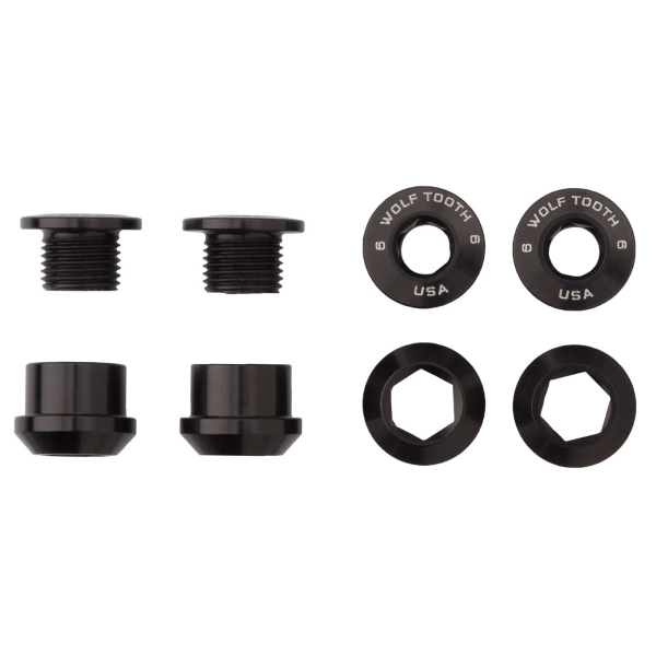 Wolftooth - Kit viti e dadi corone 4pz 6mm M8x0,75.