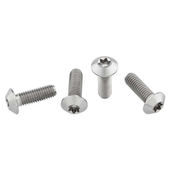 Wolftooth - SET VITI TITANIO PORTABORRACCIA 4pz M5X0.8mmX15mm TESTA PROFILO BASSO