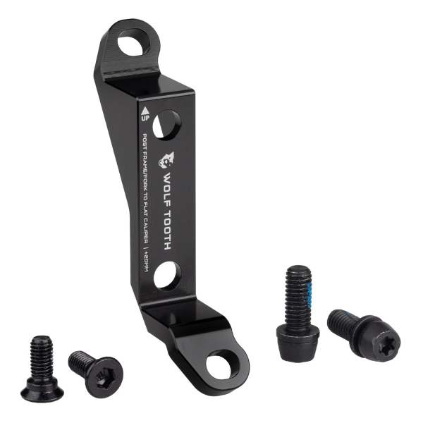 Wolftooth - Disc Brake Adapter from PM to FM - Black, front from 140 to 160 mm / 160 to 180 mm / 180 to 200 mm, rear from 140 to 160 mm / 160 to 180 mm / 180 to 200 mm