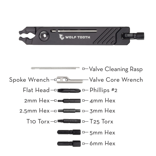Wolftooth - MULTITOOL 8-BIT 17 IN 1 - PINZA FALSAMAGLIA, NERO