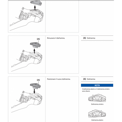 Shimano ST-R9120 ľavá membrána