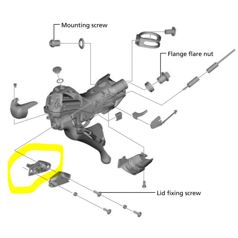 Shimano ST-R9120 Links diafragma