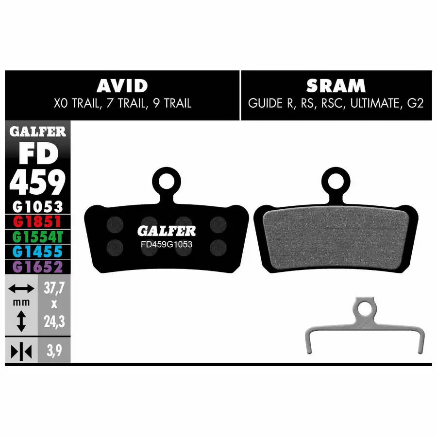 Galfer FD459G1053 SRAM Guide, G2 och Avid X0 Trail Brake Pads