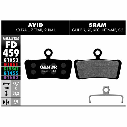 GALFER FD459G1053 SRAM Guide, G2 et Avid X0 Trail Freed Patirs