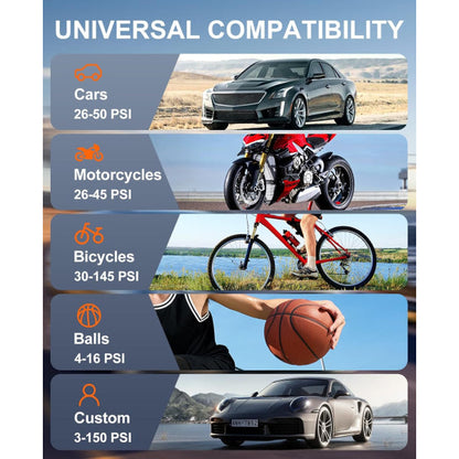 Barbieri Mini-Universalkompressor für alle Ventile 10 bar mit Digitalanzeige