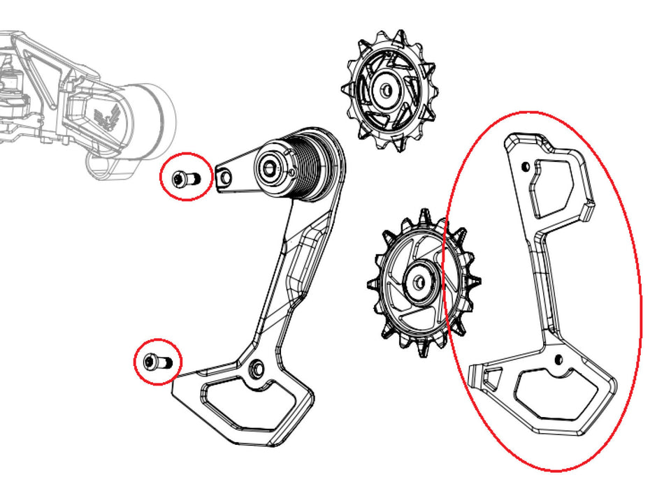 Ricambio gabbia interna SRAM XXSL/XX/X0 T-Type Eagle AXS