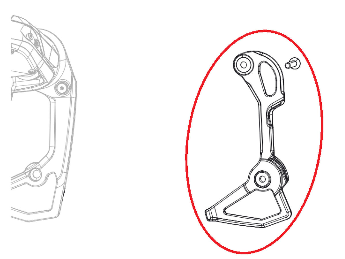 Gabbia interna in carbonio cambio posteriore SRAM RED AXS E1