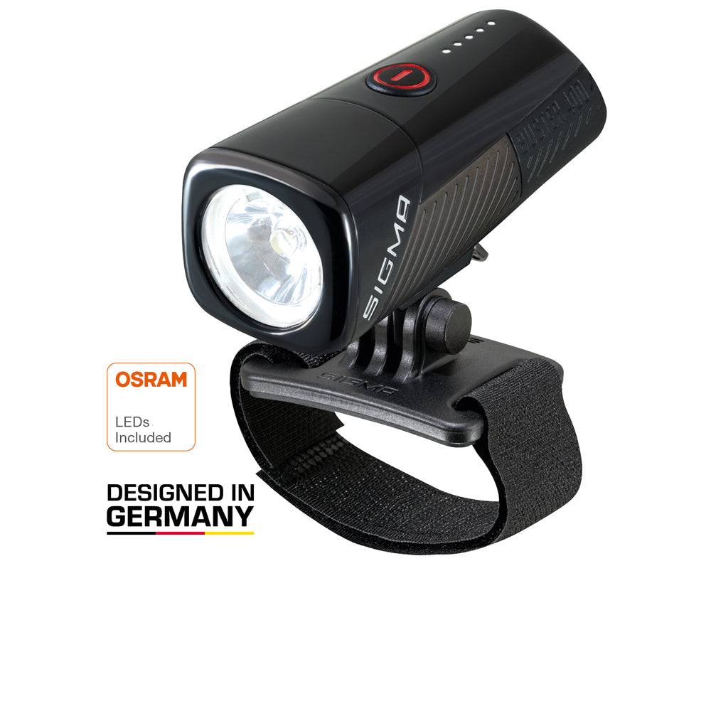 Faro anteriore ricaricabile Sigma Buster 400 HL