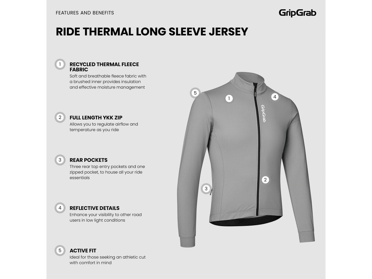 Maglia termica da ciclismo a manica lunga GripGrab Ride - foto 10