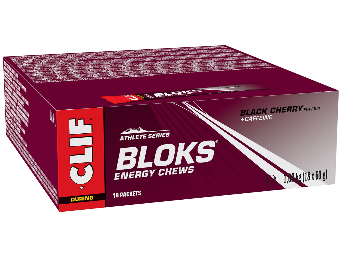 Gommose energetiche Clif Bar Shot Bloks ciliegia nera con caffeina