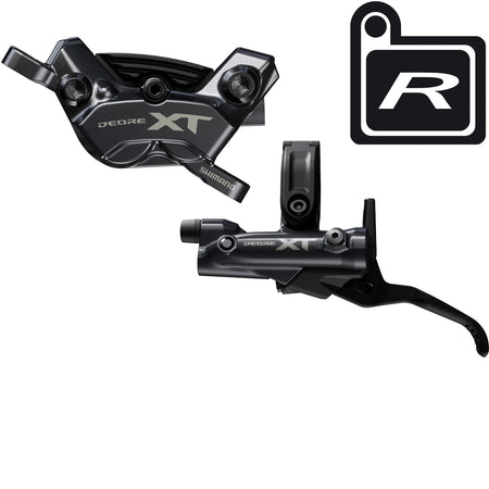 Impianto freno a disco Shimano XT sinistro anteriore 4 pistoncini
