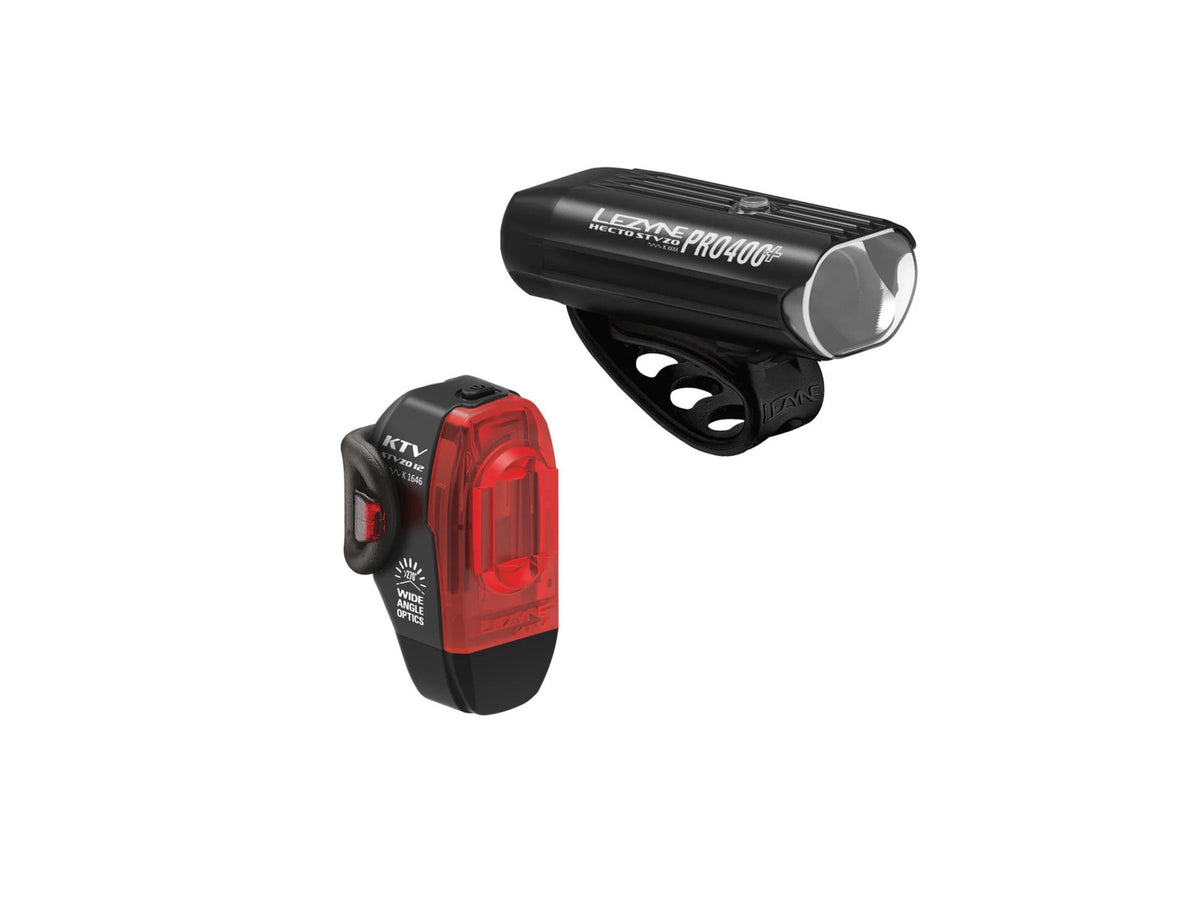 Coppia luci Lezyne Hecto Drive Pro 400+ StVZO / KTV Drive StVZO
