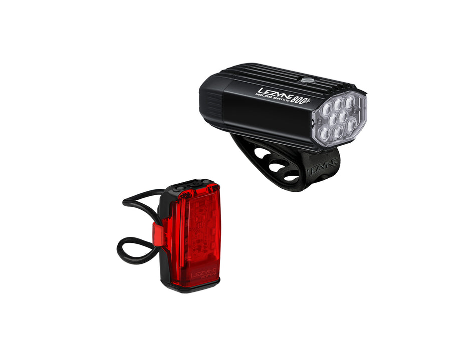 Set luci bici Lezyne Micro Drive 800+ e KTV Drive Pro+