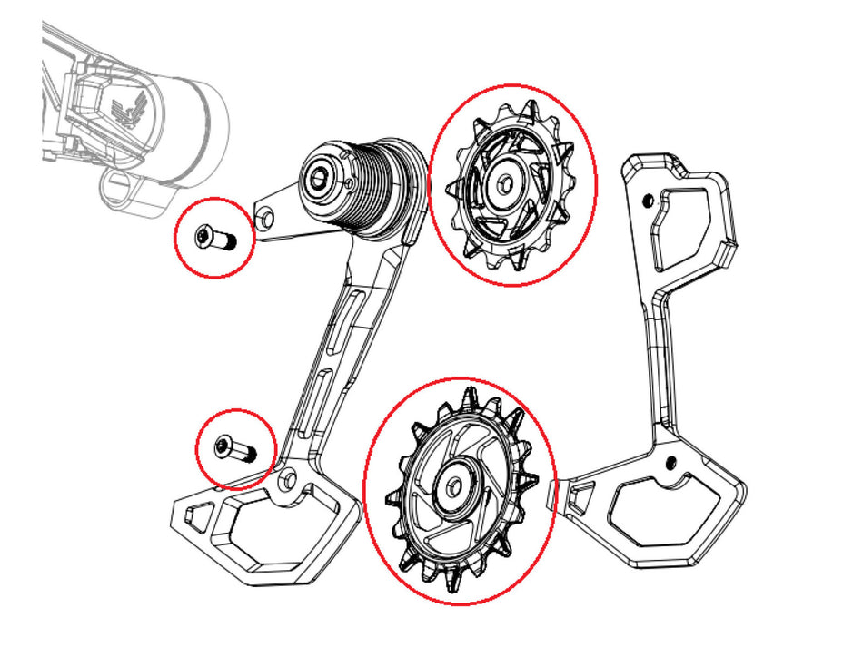 Kit pulegge cambio SRAM XX T-Type