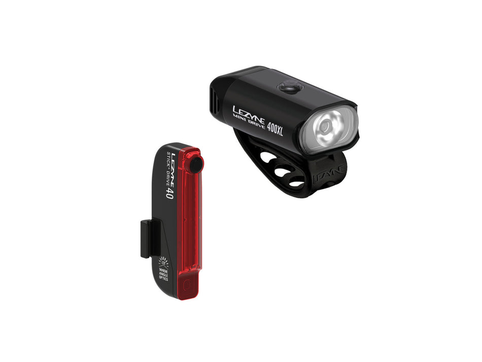Coppia luci Lezyne Mini Drive 400XL + Stick+ Drive