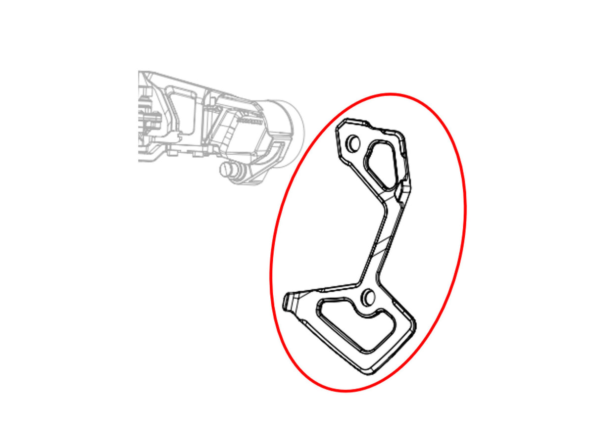 Gabbia interna in carbonio cambio posteriore SRAM RED Xplr AXS E1