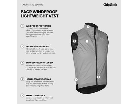 Gilet antivento GripGrab Pacr Windproof Lightweight - foto 7