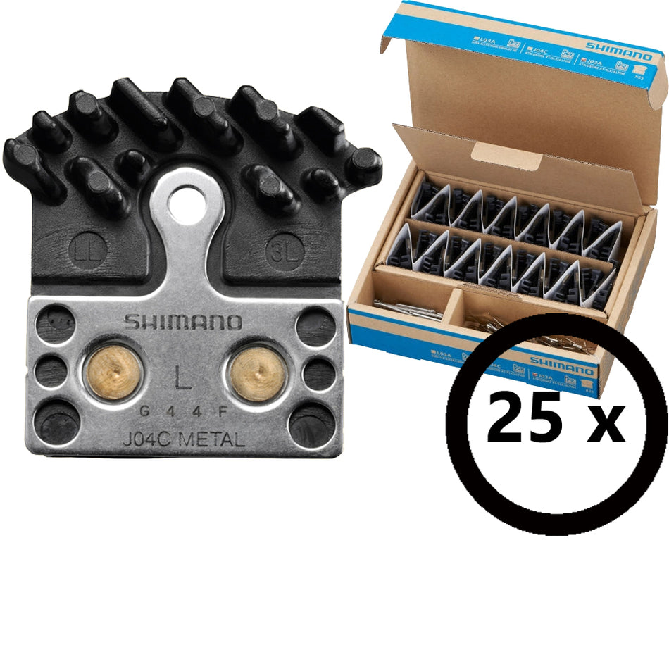 Pastiglie Freno a Disco Shimano J04C Metallo con Alette