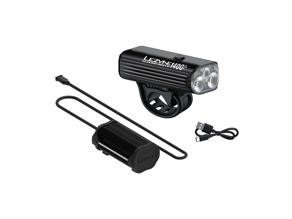 Kit luce Lezyne Macro Drive 1400+ con Power Pack XL+
