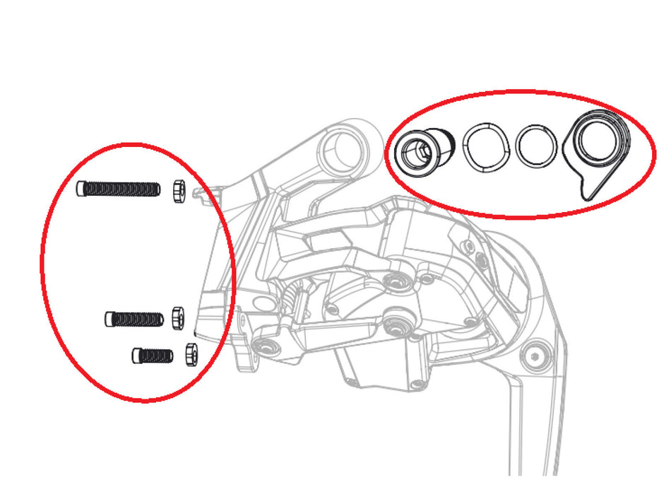 Kit viti cambio posteriore SRAM RED AXS E1
