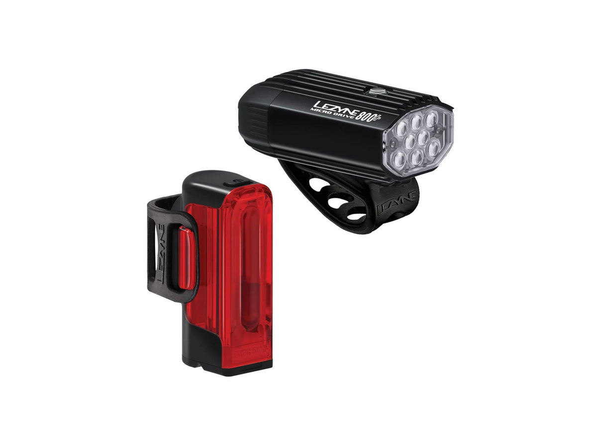Coppia luci Lezyne Micro Drive 800+ / Strip Drive 300+