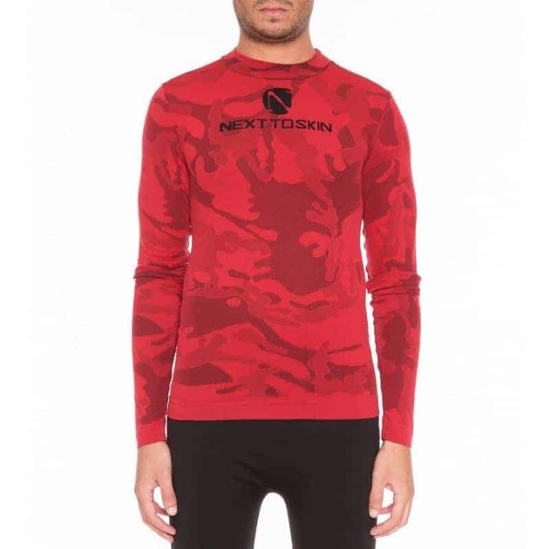 Next To Skin Red Long Sleeve Camu T-Shirt