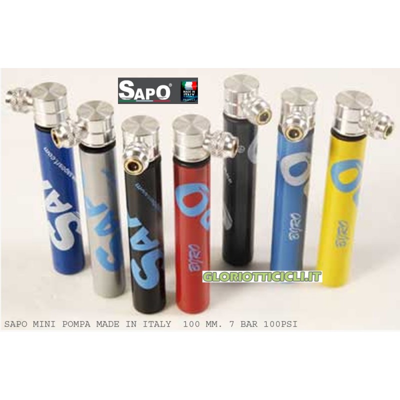 Kit Sapo n°14 mini-pompes Bjro 100mm couleurs assorties (2x) 7 Bar/100 Psi