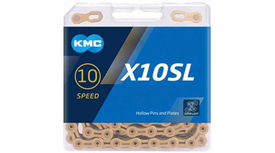 KMC X10SL Gold 10-speed Chain 114 Links